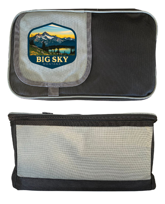 Big Sky Montana Mountain and Lake Design Souvenir Cooler 9 pack
