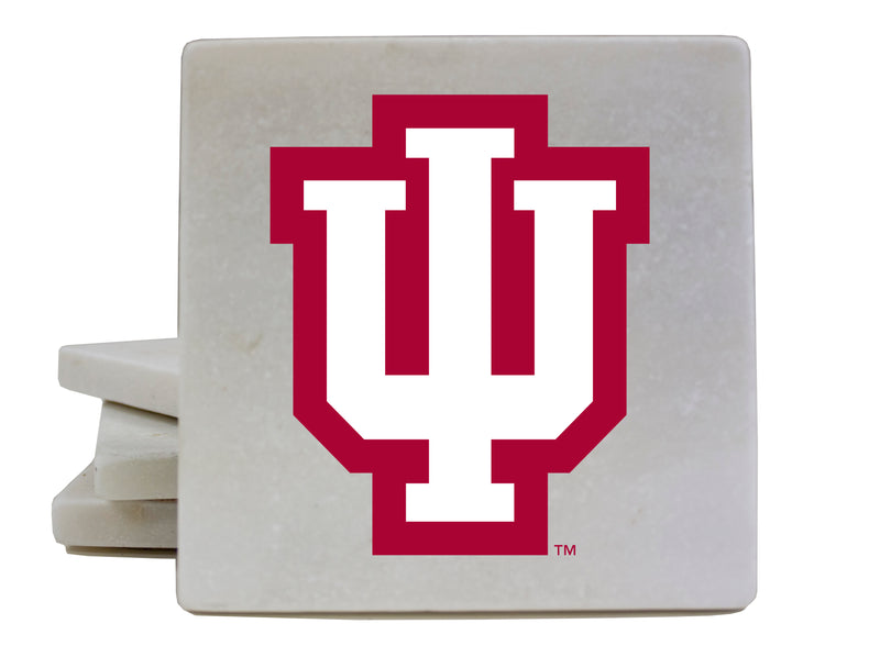 Indiana Hoosiers Marble Coasters - Elegantly Crafted, Officially Licensed Luxury