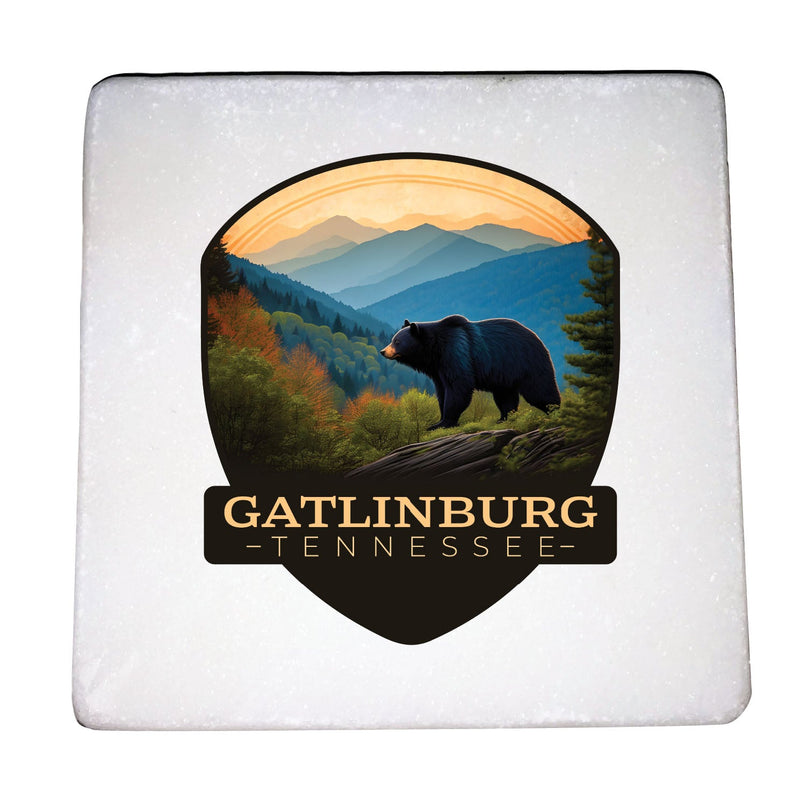 Gatlinburg Tennessee Souvenir 4 x 4 Inch Coaster Marble