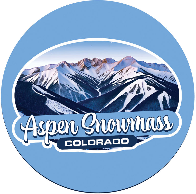 Aspen Snowmass Colorado A Souvenir Memories Round Durable Vinyl Decal Sticker