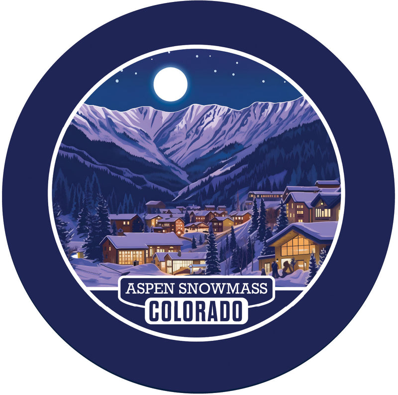 Aspen Snowmass Colorado B Souvenir Memories Round Durable Vinyl Decal Sticker