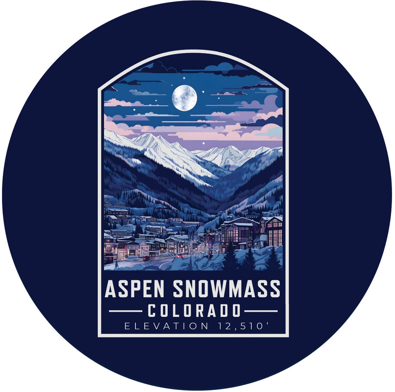 Aspen Snowmass Colorado C Souvenir Memories Round Durable Vinyl Decal Sticker