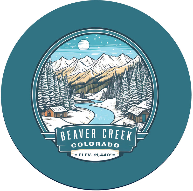 Beaver Creek Colorado B Souvenir Memories Round Durable Vinyl Decal Sticker