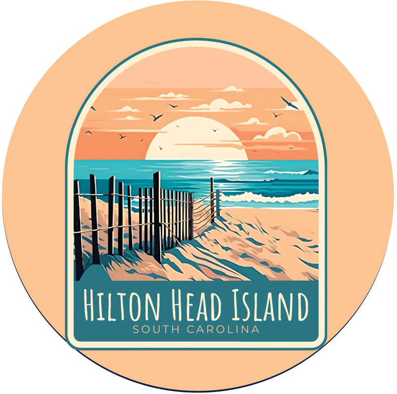 Hilton Head Island C Souvenir Memories Round Durable Vinyl Decal Sticker
