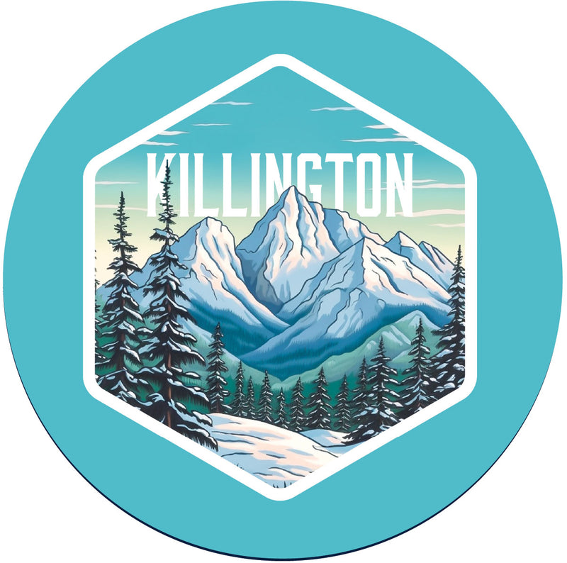 Killington Vermont Design C Souvenir Coaster Paper  4 Pack