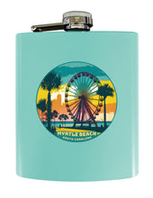 Load image into Gallery viewer, Myrtle Beach South Carolina Souvenir 7 oz Leather Steel Flask
