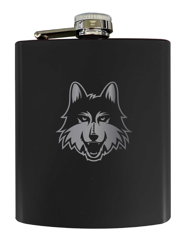 Loyola University Ramblers Stainless Steel Etched Flask 7 oz - Officially Licensed, Choose Your Color, Matte Finish