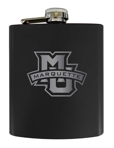 Marquette Golden Eagles Stainless Steel Etched Flask 7 oz - Officially Licensed, Choose Your Color, Matte Finish