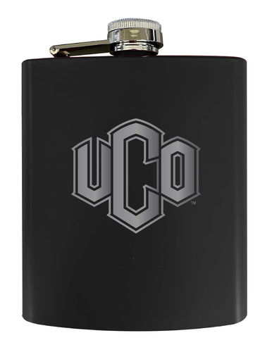 University of Central Oklahoma Bronchos Stainless Steel Etched Flask 7 oz - Officially Licensed, Choose Your Color, Matte Finish