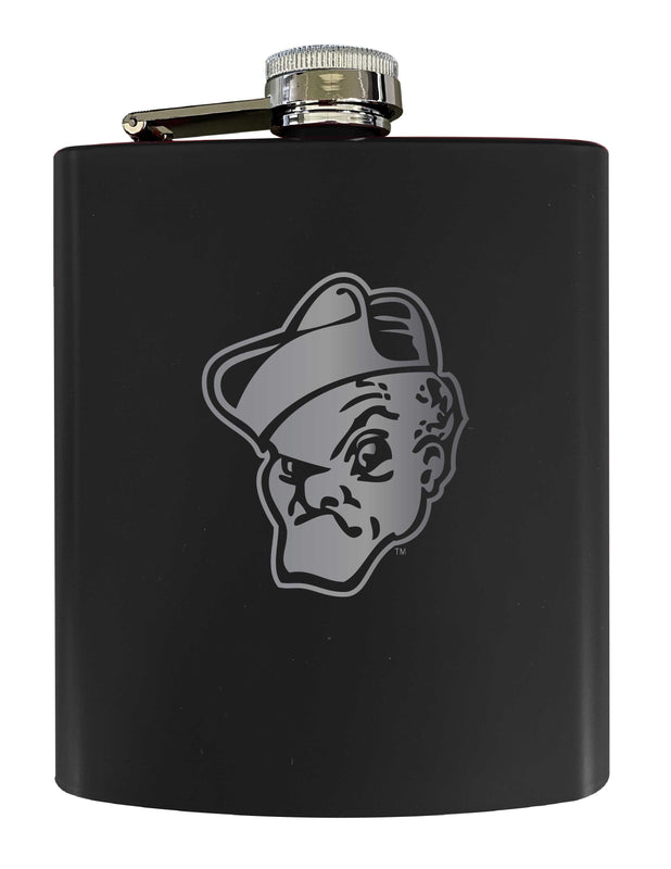 Ohio Wesleyan University Stainless Steel Etched Flask 7 oz - Officially Licensed, Choose Your Color, Matte Finish
