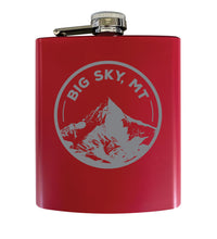 Load image into Gallery viewer, Big Sky Montana Souvenir 7 oz Engraved Steel Flask Matte Finish
