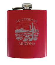 Load image into Gallery viewer, Scottsdale Arizona Souvenir 7 oz Engraved Steel Flask Matte Finish
