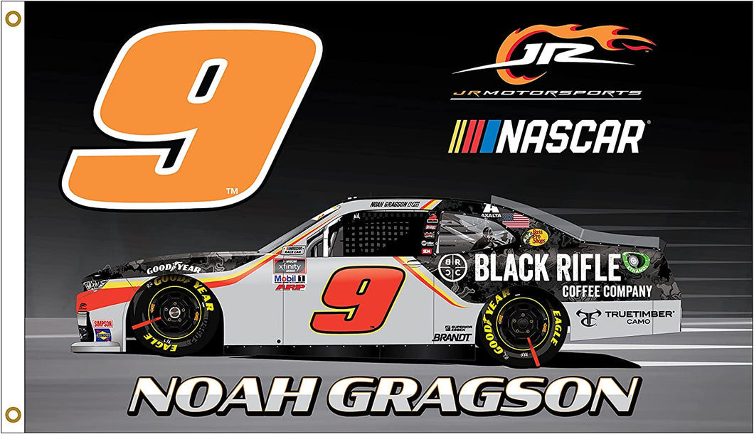R and R Imports Noah Gragson #9 3'x5' One Sided Car Flag New for 2021, Multi