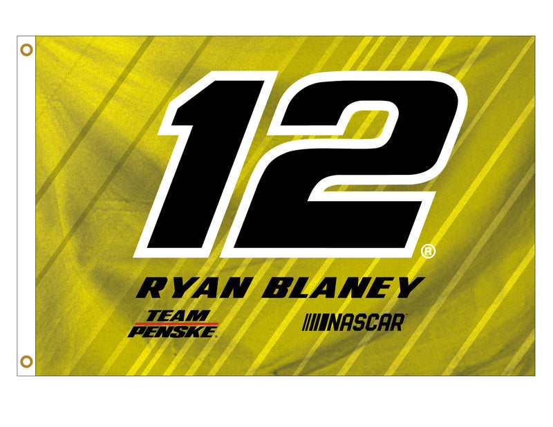 R and R Imports, Inc Ryan Blaney #12 3' x 5' Flag with Car New for 2020