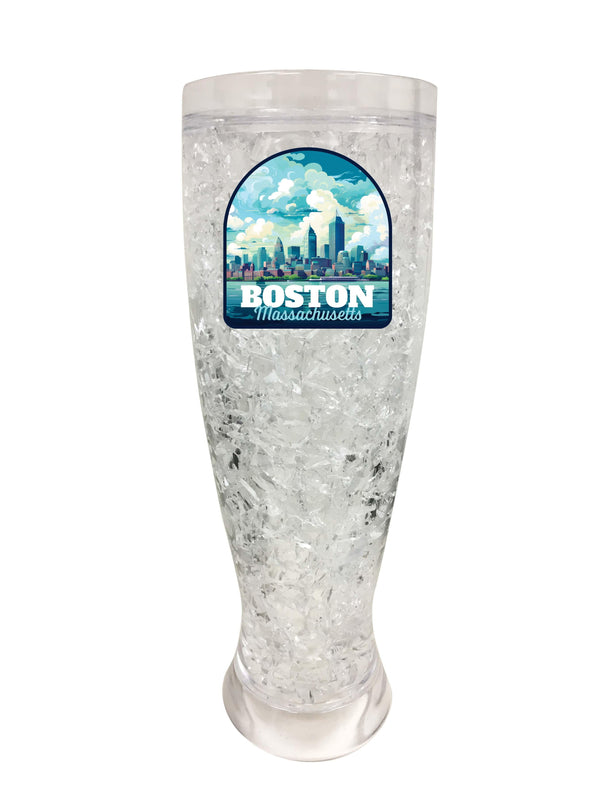 Boston Massachusetts A Souvenir 16oz Broken Glass Frosty Mug