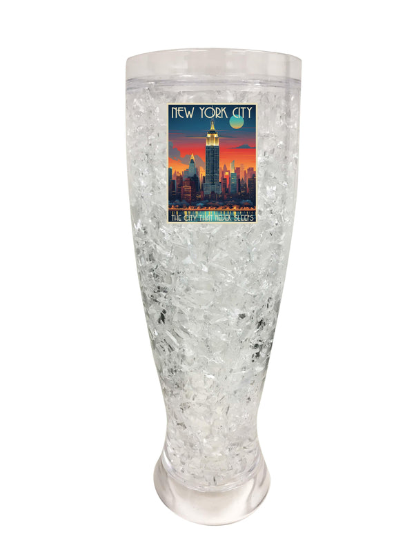 New York City B Souvenir 16oz Broken Glass Frosty Mug