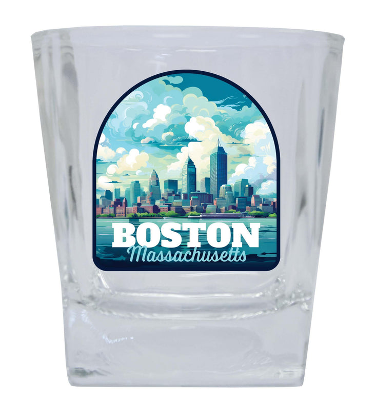 Boston Massachusetts A Souvenir 8oz Whiskey Glass