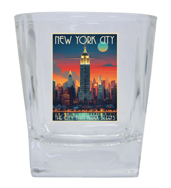 New York City B Souvenir 8oz Whiskey Glass