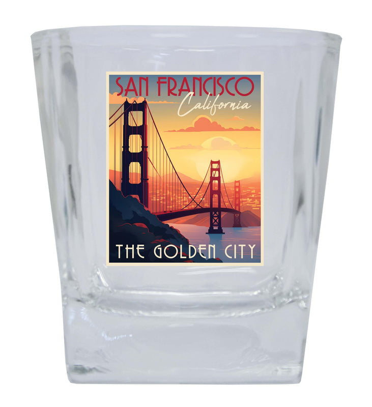 San Francisco California B Souvenir 8oz Whiskey Glass