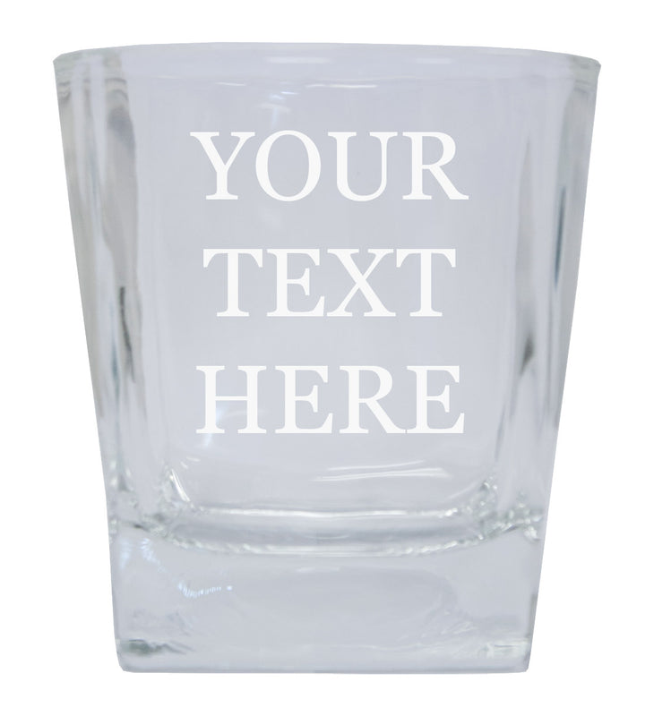 Customizable Engraved Etched 8oz Whiskey Glass Tumbler Personalized with Custom Text or Name