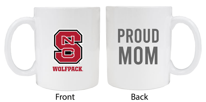 NC State Wolfpack Proud Mom Ceramic Coffee Mug - White
