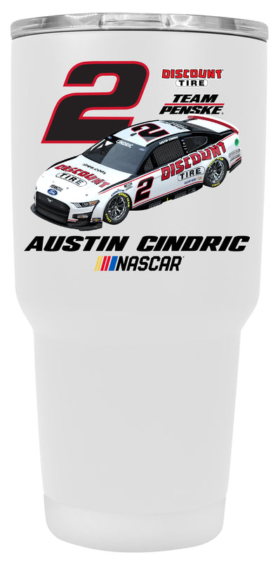 #2 Austin Cindric 24oz Stainless Steel Tumbler Car Design