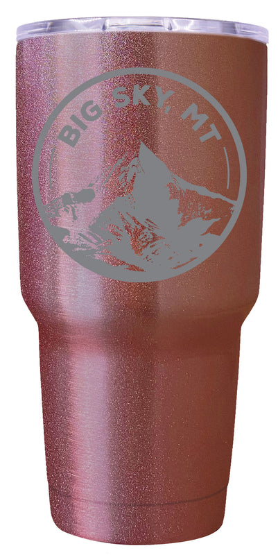 Big Sky Montana Souvenir 24 oz Engraved Insulated Stainless Steel Tumbler