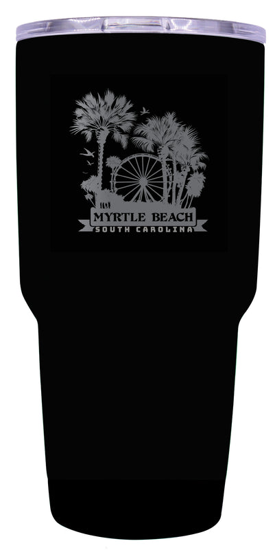 Myrtle Beach South Carolina Laser Etched Souvenir 24 oz Insulated Stainless Steel Tumbler