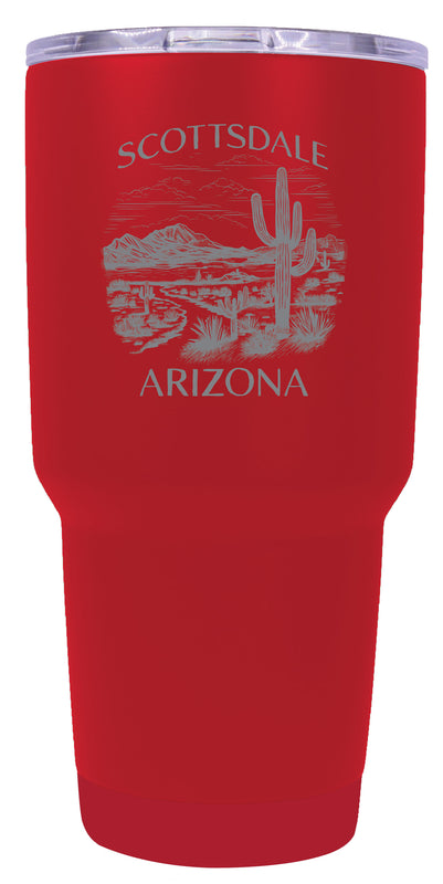 Scottsdale Arizona Souvenir 24 oz Engraved Insulated Stainless Steel Tumbler