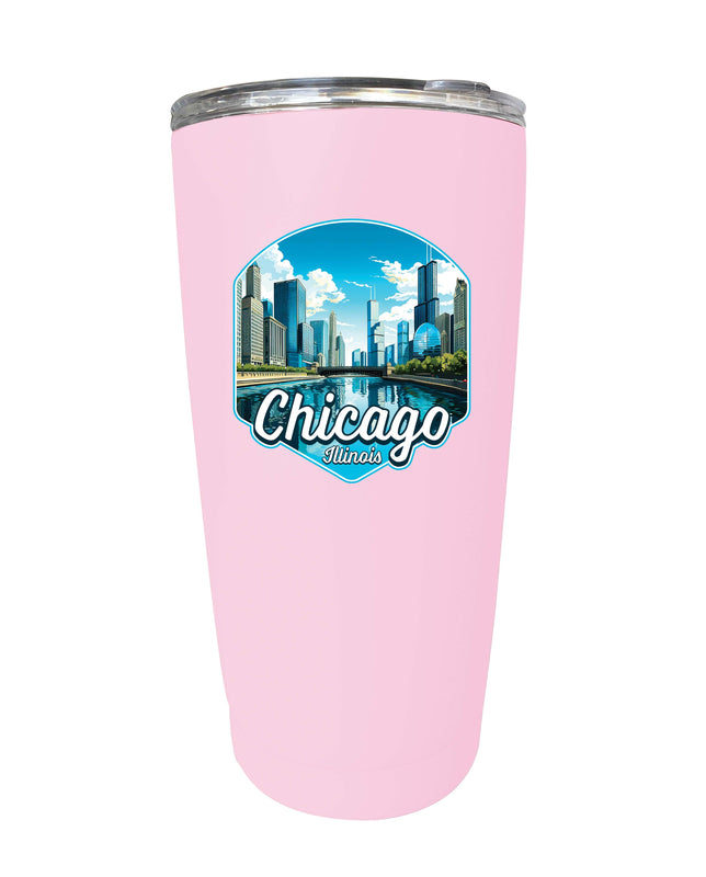 Chicago Illinois A Souvenir 16 oz  Insulated Tumbler
