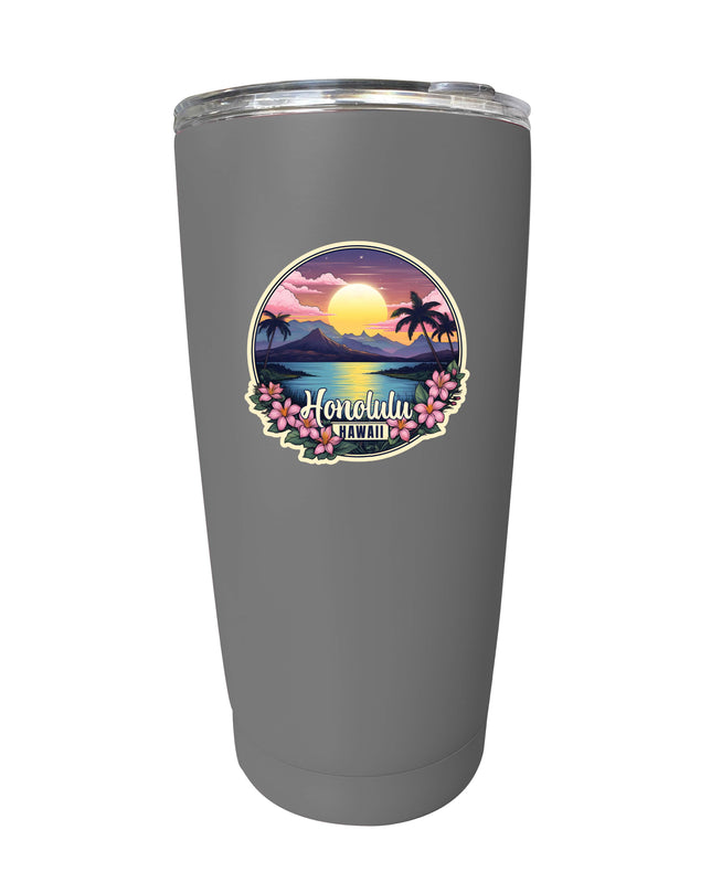 Honolulu Hawaii B Souvenir 16 oz Insulated Tumbler