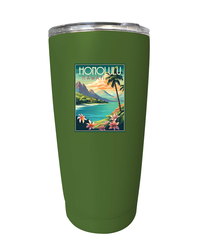 Honolulu Hawaii C Souvenir 16 oz Insulated Tumbler