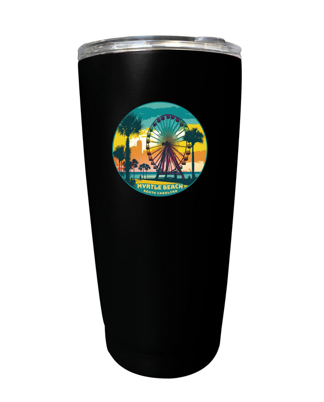 Myrtle Beach South Carolina Souvenir 16 oz Stainless Steel Insulated Tumbler