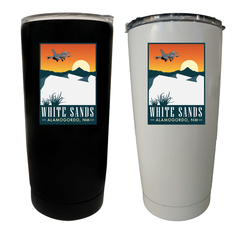 White Sands Alamogordo New Mexico Souvenir 16 oz Insulated Stainless Steel Tumbler Design C