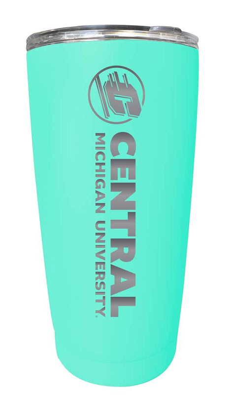 Central Michigan University NCAA Laser-Engraved Tumbler - 16oz Stainless Steel Insulated Mug Choose Your Color