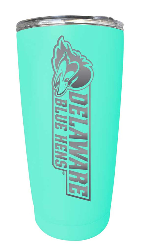 Delaware Blue Hens NCAA Laser-Engraved Tumbler - 16oz Stainless Steel Insulated Mug Choose Your Color