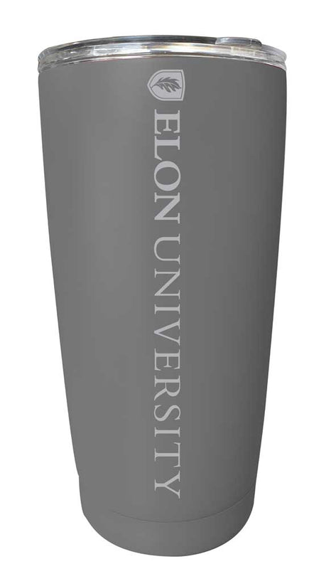 Elon University NCAA Laser-Engraved Tumbler - 16oz Stainless Steel Insulated Mug