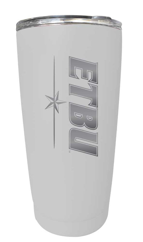 East Texas Baptist University NCAA Laser-Engraved Tumbler - 16oz Stainless Steel Insulated Mug Choose Your Color
