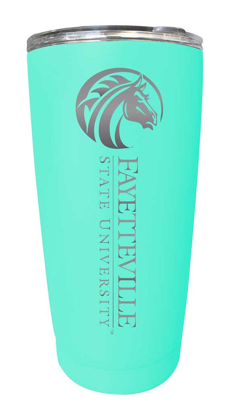 Fayetteville State University NCAA Laser-Engraved Tumbler - 16oz Stainless Steel Insulated Mug Choose Your Color
