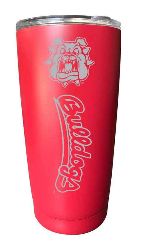 Fresno State Bulldogs NCAA Laser-Engraved Tumbler - 16oz Stainless Steel Insulated Mug Choose Your Color