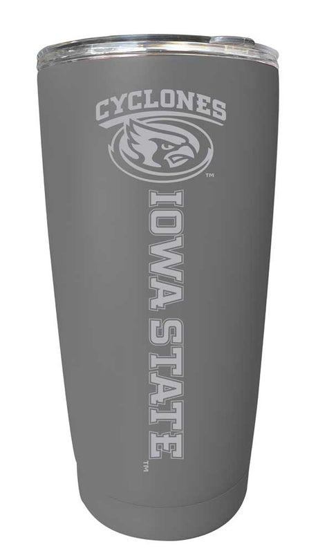 Iowa State Cyclones NCAA Laser-Engraved Tumbler - 16oz Stainless Steel Insulated Mug