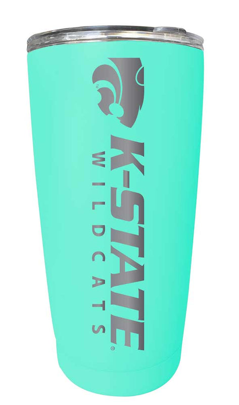 Kansas State Wildcats NCAA Laser-Engraved Tumbler - 16oz Stainless Steel Insulated Mug Choose Your Color