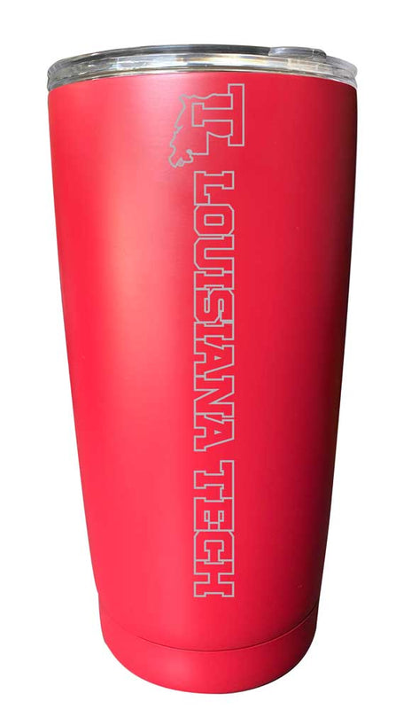Louisiana Tech Bulldogs NCAA Laser-Engraved Tumbler - 16oz Stainless Steel Insulated Mug Choose Your Color