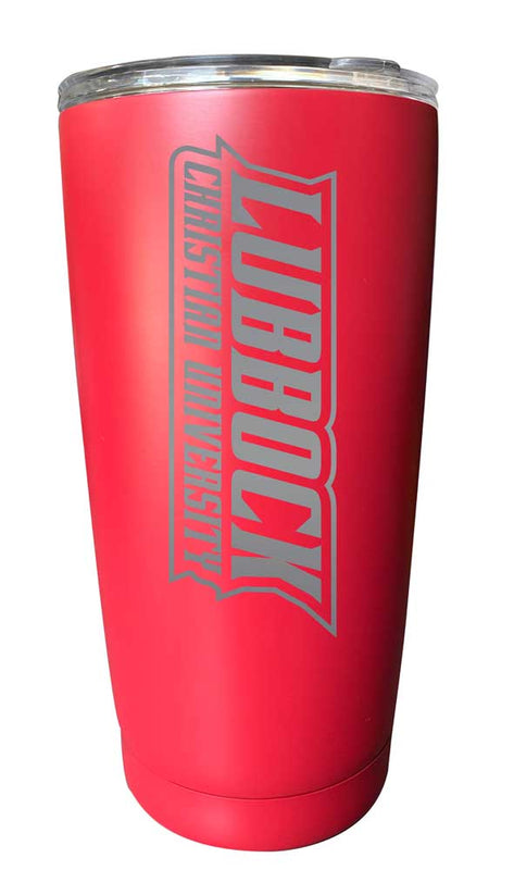 Lubbock Christian University Chaparral NCAA Laser-Engraved Tumbler - 16oz Stainless Steel Insulated Mug Choose Your Color