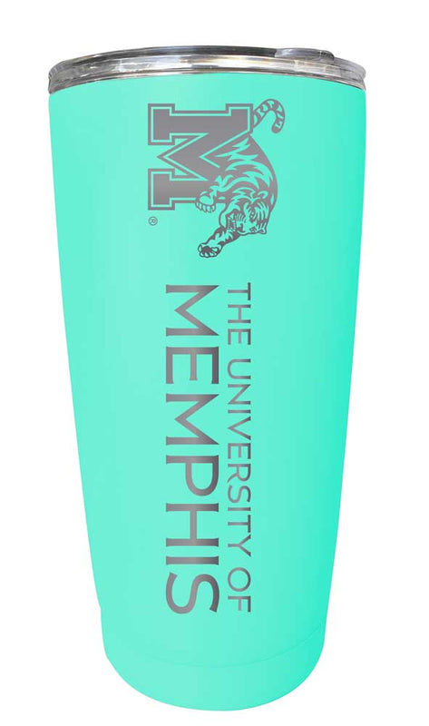 Memphis Tigers NCAA Laser-Engraved Tumbler - 16oz Stainless Steel Insulated Mug Choose Your Color