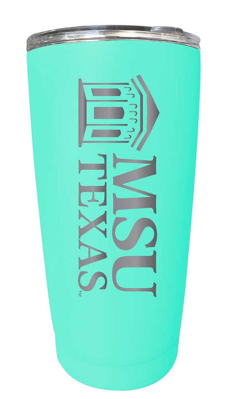 Midwestern State University Mustangs NCAA Laser-Engraved Tumbler - 16oz Stainless Steel Insulated Mug Choose Your Color