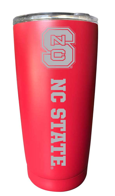 NC State Wolfpack NCAA Laser-Engraved Tumbler - 16oz Stainless Steel Insulated Mug Choose Your Color