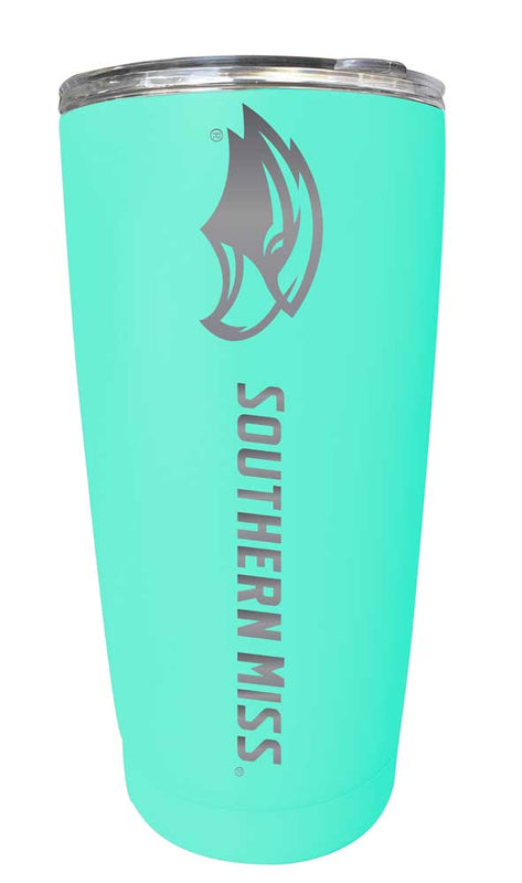 Southern Mississippi Golden Eagles NCAA Laser-Engraved Tumbler - 16oz Stainless Steel Insulated Mug Choose Your Color