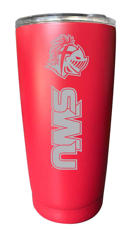 Southern Wesleyan University NCAA Laser-Engraved Tumbler - 16oz Stainless Steel Insulated Mug Choose Your Color