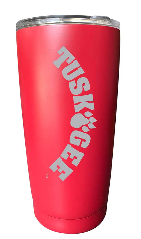Tuskegee University NCAA Laser-Engraved Tumbler - 16oz Stainless Steel Insulated Mug Choose Your Color